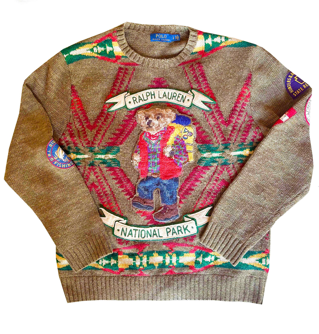 Polo Ralph Lauren Hiking Bear Knitted Jumper (L)