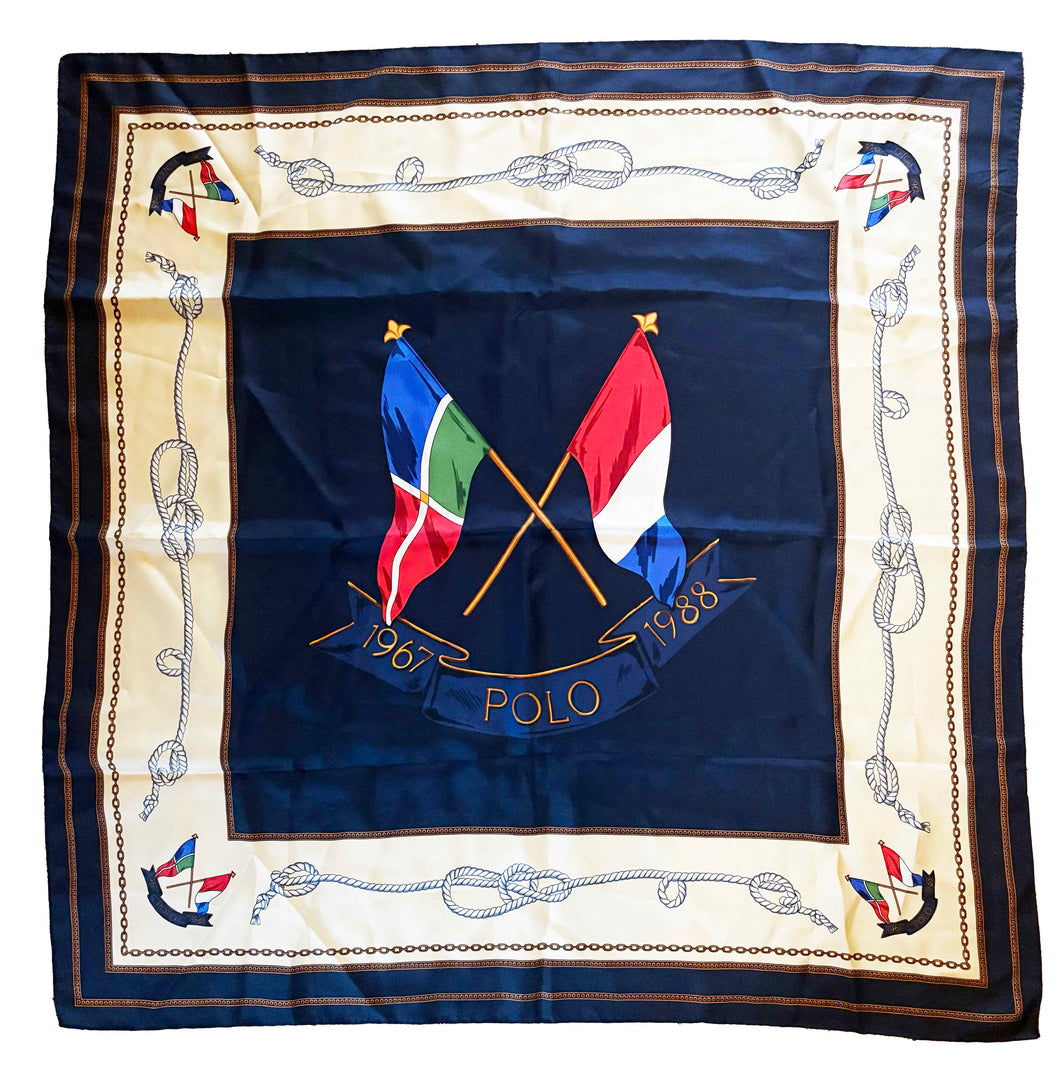Polo Ralph Lauren Cross Flags Silk Scarf