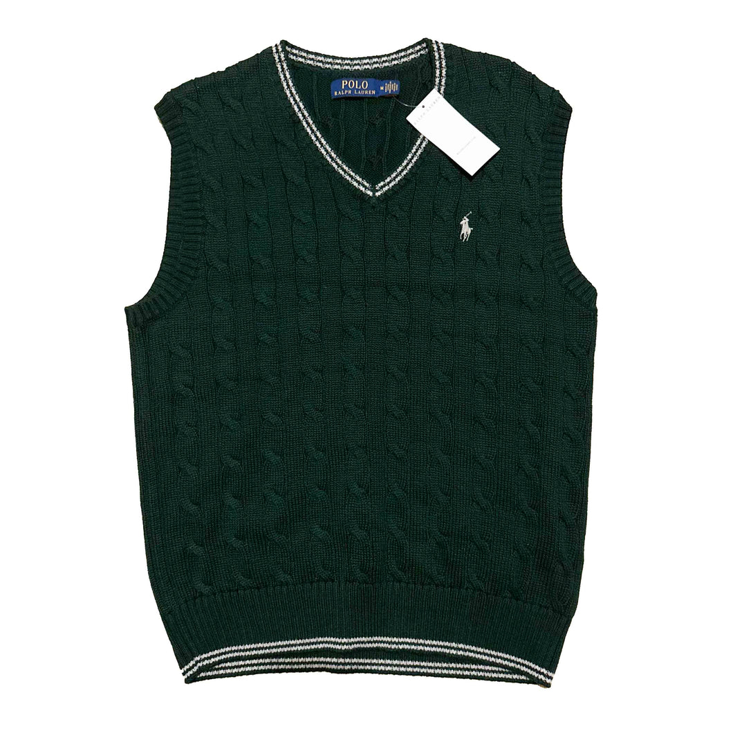 Polo Ralph Lauren Cable Knit Cotton Sleeveless Jumper (M)