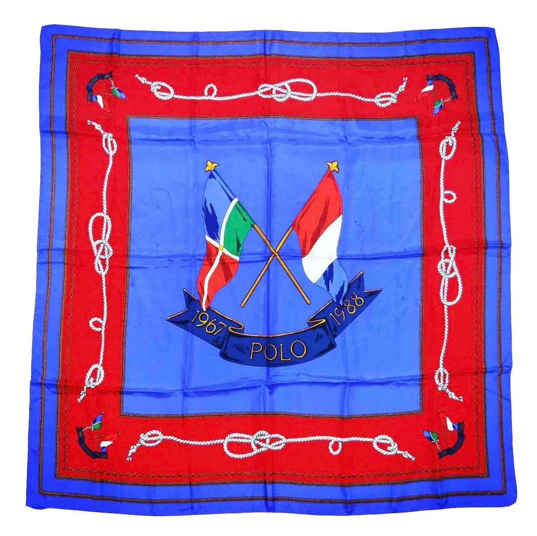 Polo Ralph Lauren Cross Flags Silk Scarf