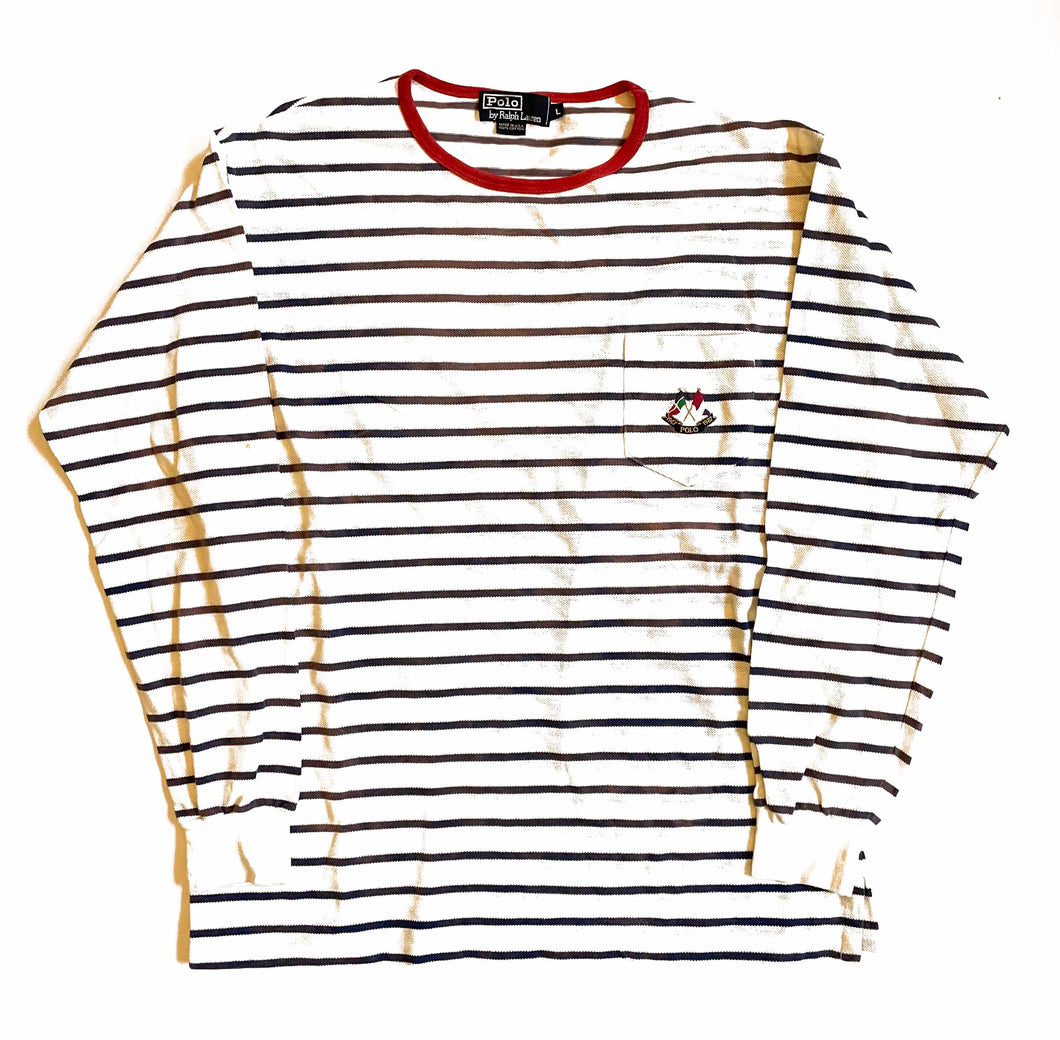 Polo Ralph Lauren Cross Flags Long Sleeve Tee (M)