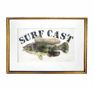 'Surf Cast' Polo Sportsman Original Illustration By Julie Castillo