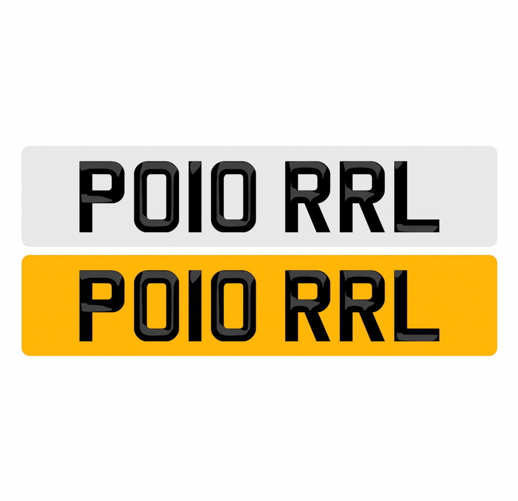 POIO RRL U.K Number Plate